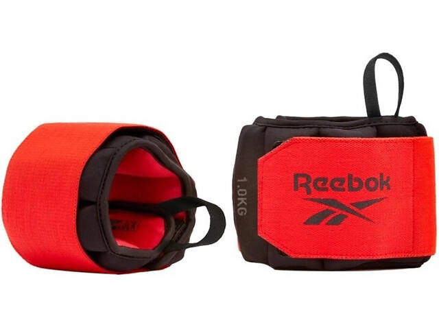 Обважнювачі зап'ястя Reebok Flexlock Wrist Weights чорний, червоний Уні 1.5 кг RAWT-11262 - Фото 1
