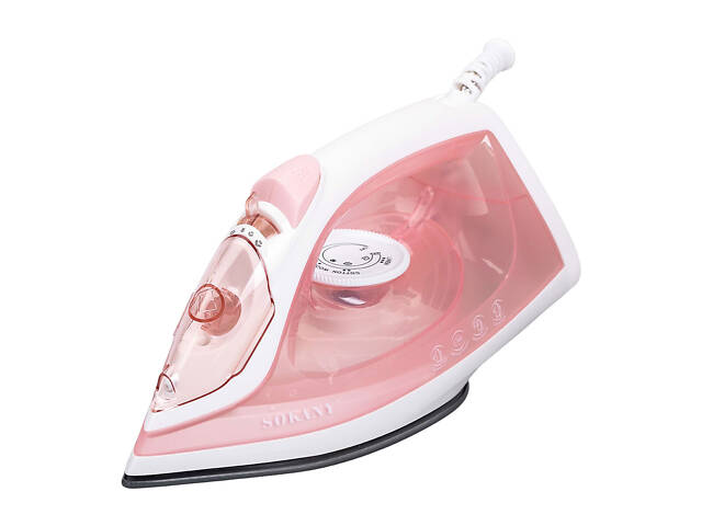 Праска парова ручна для одягу 1800 Вт з металокерамічною підошвою Рожева Sokany SK-11044 - Фото 2