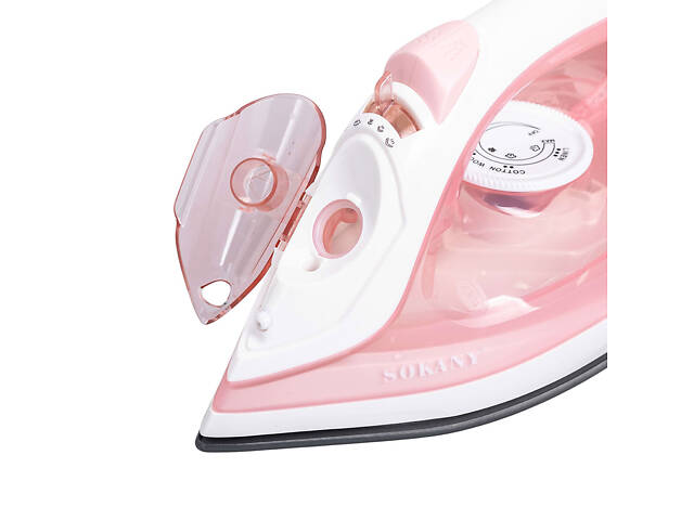 Праска парова ручна для одягу 1800 Вт з металокерамічною підошвою Рожева Sokany SK-11044 - Фото 7