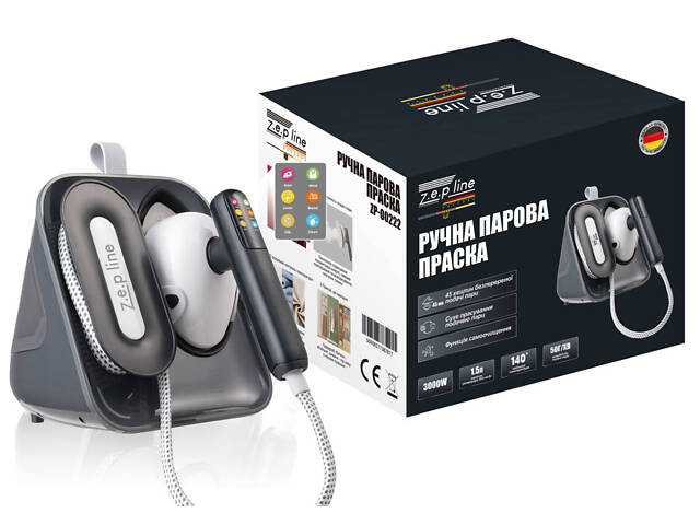 Утюг паровой ручной Zepline ZP-00222 Gray 3000 Вт серый - Фото 1