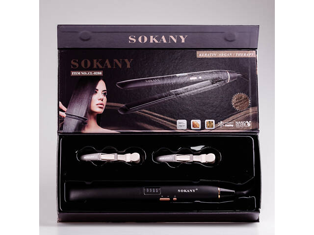 Випрямляч для волосся до 230 градусів Sokany щипці для випрямлення волосся з дисплеєм - Фото 5