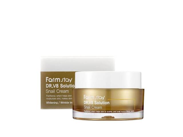 Увлажняющий крем для лица с улиточным муцином FarmStay Dr.V8 Solution Snail Cream 50 мл (8809624723621)