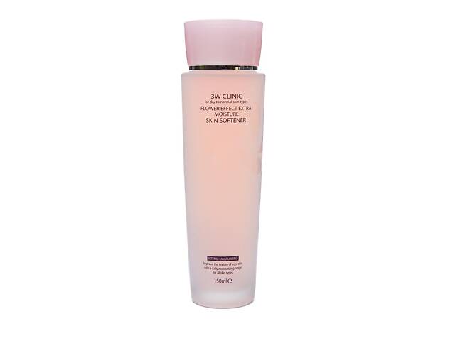 Увлажняющий тонер для лица 3W Clinic Flower Effect Extra Moisture Skin Softener 150 мл (8809317282916)