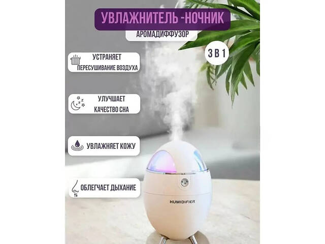Увлажнитель воздуха 133-Y18 с подсветкой Белый - Фото 7