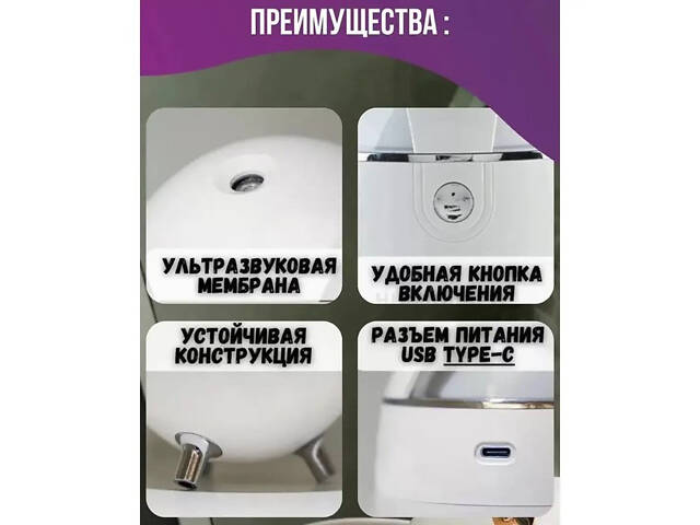 Увлажнитель воздуха 133-Y18 с подсветкой Белый - Фото 8