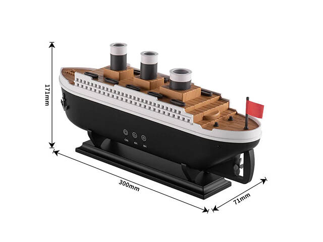 Увлажнитель воздуха с RGB подсветкой и пультом в виде корабля - Фото 5