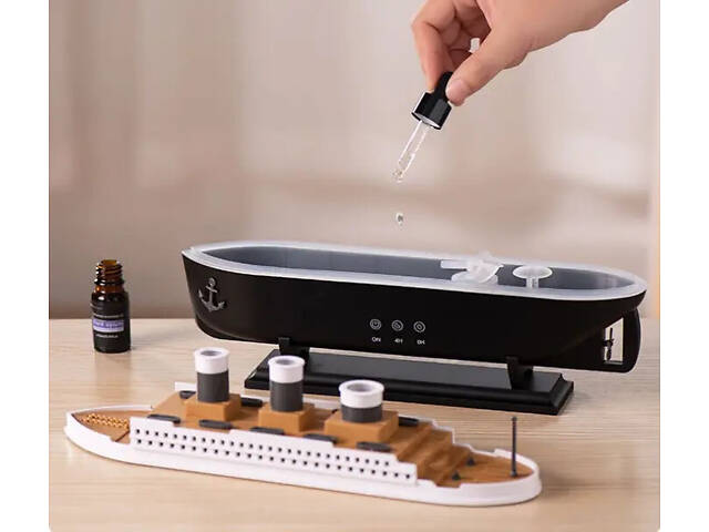 Увлажнитель воздуха с RGB подсветкой и пультом в виде корабля - Фото 9