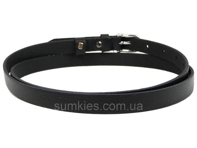 Вузький шкіряний жіночий ремінь Skipper, Україна чорний - Фото 3