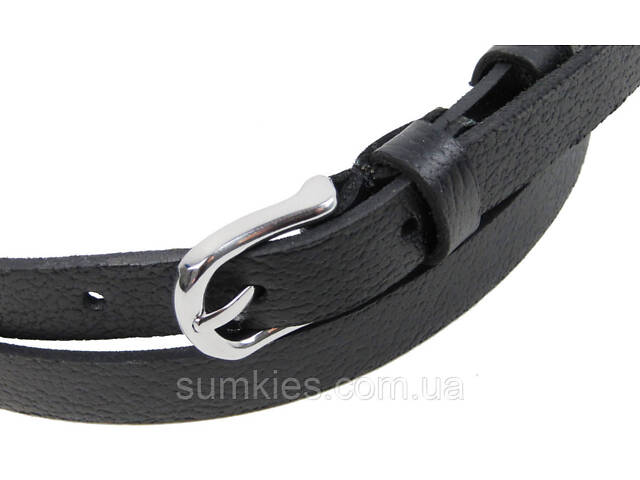 Вузький шкіряний жіночий ремінь Skipper, Україна чорний - Фото 6