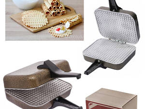 Вафельниця електрична подарункова сувенірна кольору золота ЕВ - 1/220 «Ласунка»