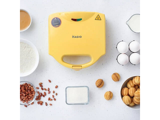 Вафельниця-Горішниця MAGIO МG-391, 750 Вт, якісна побутова вафельниця, електровафельниця - Фото 6