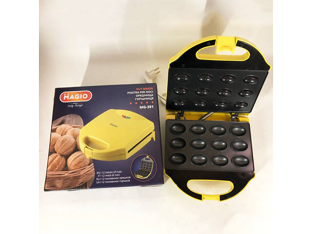 Вафельниця-Горішниця MAGIO МG-391, 750 Вт, якісна побутова вафельниця, електровафельниця - Фото 18