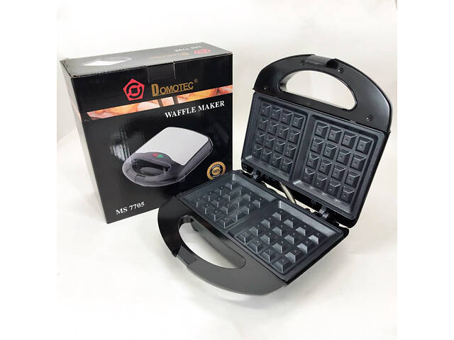 Вафельница Domotec MS-7705 электрическая с антипригарным покрытием 1000 Вт, Электро вафельница - Фото 1