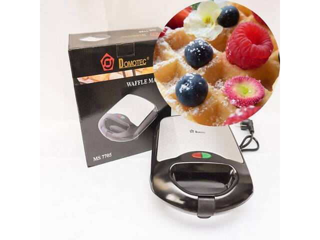 Вафельница Domotec MS-7705 электрическая с антипригарным покрытием 1000 Вт, Электро вафельница - Фото 14