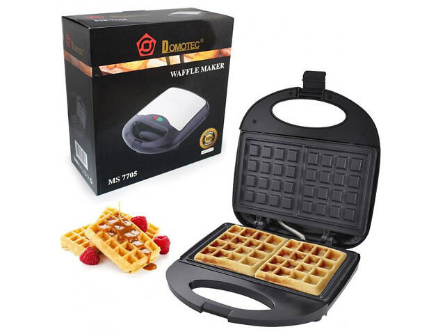 Вафельница Domotec MS-7705 электрическая с антипригарным покрытием 1000 Вт, Электро вафельница - Фото 26