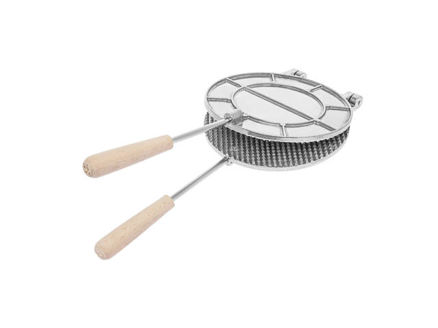 Вафельниця пірамідка форма для випічки вафельних коржів для тортових вафель на плиті Ø 18 см зі знімними ручками - Фото 2