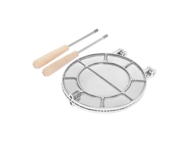 Вафельниця пірамідка форма для випічки вафельних коржів для тортових вафель на плиті Ø 18 см зі знімними ручками - Фото 3