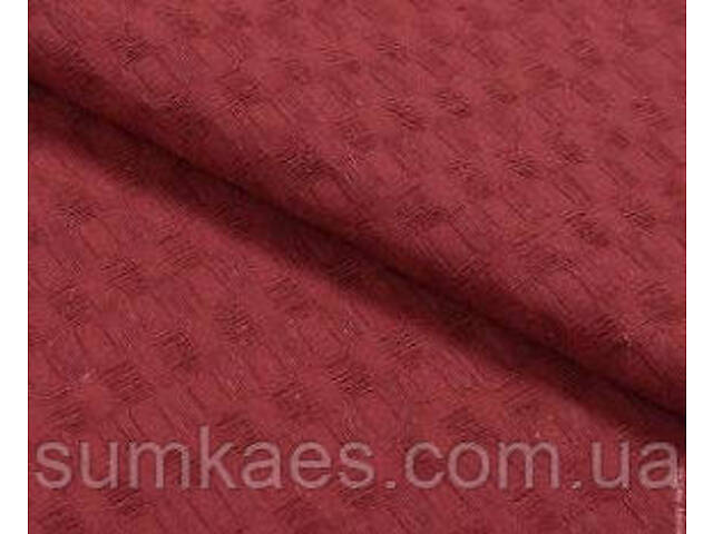 Вафельный халат Luxyart Кимоно размер (54-56) XL 100% хлопок бордо (LS-8790) - Фото 3