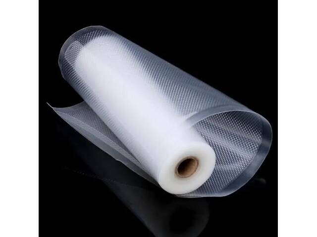 Вакуумний пакет у рулоні для пакування продуктів, 30 см × 5 м, 80 мкм, прозорий. - Фото 1