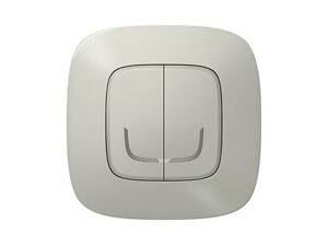 Valena Allure with NETATMO. Умный беспроводной выключатель 2-клавишний.Алюминий