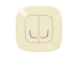 Valena Allure with NETATMO. Умный беспроводной выключатель 2-клавишний.Слоновая кость