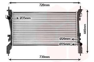 VAN WEZEL 17002380 Радіатор охолодження Citroen Nemo/Fiat Fiorino/Peugeot Bipper 1.3 HDI 10-