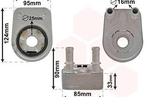 VAN WEZEL 17003460 Радіатор масляний Fiat Doblo 1.9D 01- (теплообмінник)