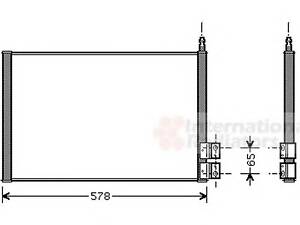 VAN WEZEL 18 00 5328. Радиатор кондиционера