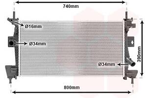 VAN WEZEL 18002475 Радіатор охолодження Ford Focus 1.6 10-