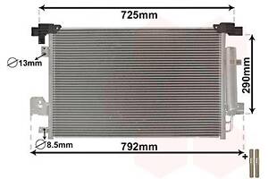 VAN WEZEL 32005210 Радіатор кондиціонера Mitsubishi Lancer VIII/Outlander II 1.5-2.4 06-12