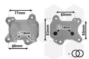 VAN WEZEL 37003581 Радиатор масляный Opel Astra G/Combo 1.7DTI 02- (теплообменник)