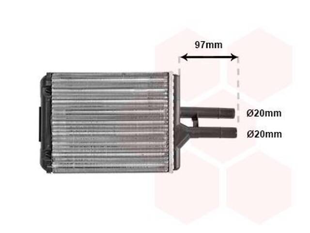 VAN WEZEL 37006216 Радиатор печи Opel Vectra B 1.6-2.5/2.0-2.2DTI 95-03