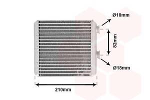 VAN WEZEL 37006353 Радіатор пічки Opel Meriva A 03-10