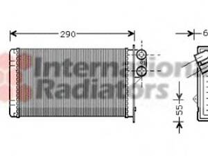 VAN WEZEL 40 00 6100. Радиатор печки