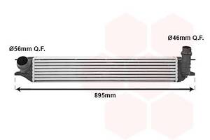 VAN WEZEL 43004462 Радіатор інтеркулера Renault Laguna III 1.5/2.0 dCi 07-15