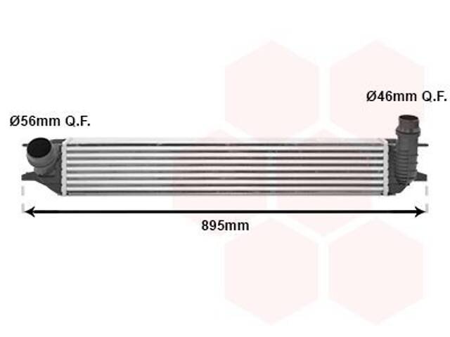 VAN WEZEL 43004462 Радіатор інтеркулера Renault Laguna III 1.5/2.0 dCi 07-15