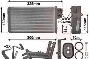 VAN WEZEL 43006227 Радіатор пічки Renault Scenic 99-03/Megane 96-99