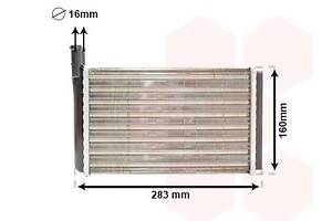 VAN WEZEL 58006061 Радиатор печки Audi 80/90/VW Caddy I/Passat B2 72-90