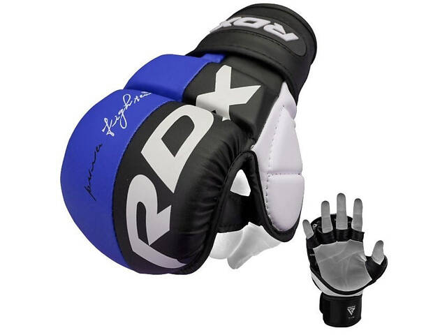 Рукавиці для ММА (Греплінгові рукавички) RDX T6 Plus Rex Blue M - Фото 1