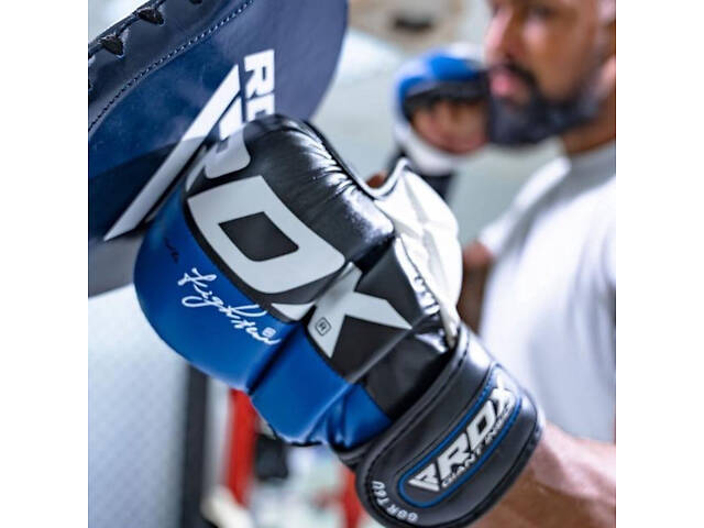 Рукавиці для ММА (Греплінгові рукавички) RDX T6 Plus Rex Blue M - Фото 6