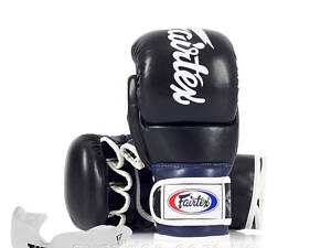 Рукавиці греплінгові для ММА Fairtex FGV18 Black/Blue L