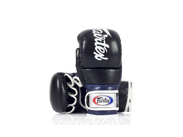 Рукавиці греплінгові для ММА Fairtex FGV18 Black/Blue XL - Фото 2