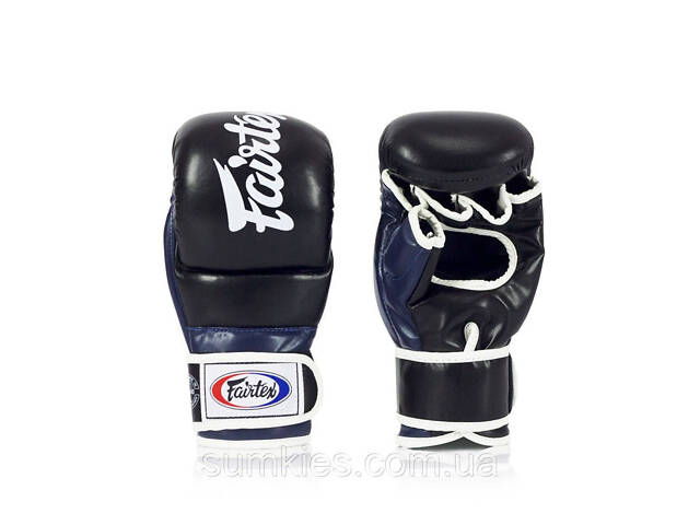 Рукавиці греплінгові для ММА Fairtex FGV18 Black/Blue XL - Фото 5