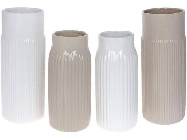 Ваза 12x12x26см Beige Patterns of love Bona DP118489 - Фото 2