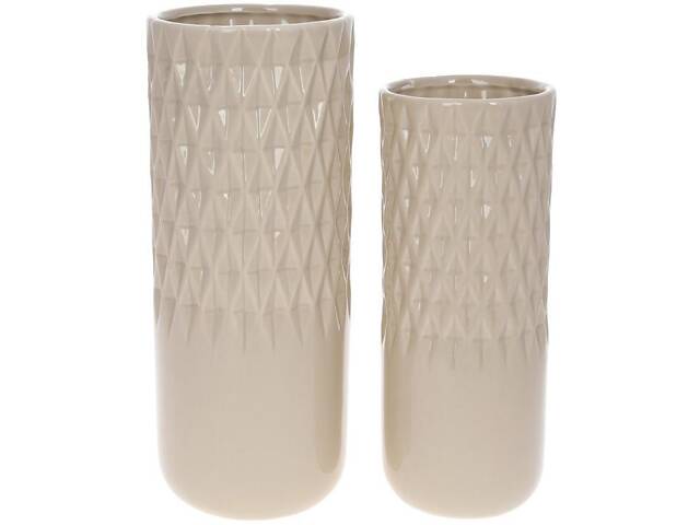 Ваза 12x12x31см Cream Patterns of love Bona DP118481 - Фото 2