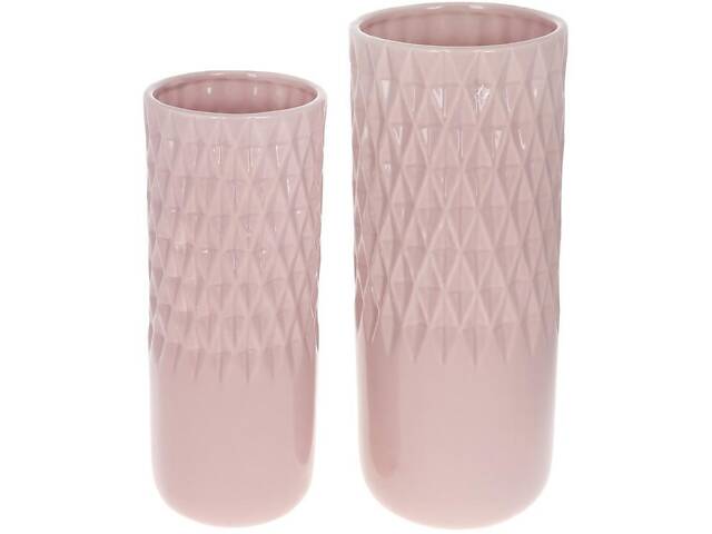 Ваза 12x12x31см Grey Patterns of love Bona DP118482 - Фото 2