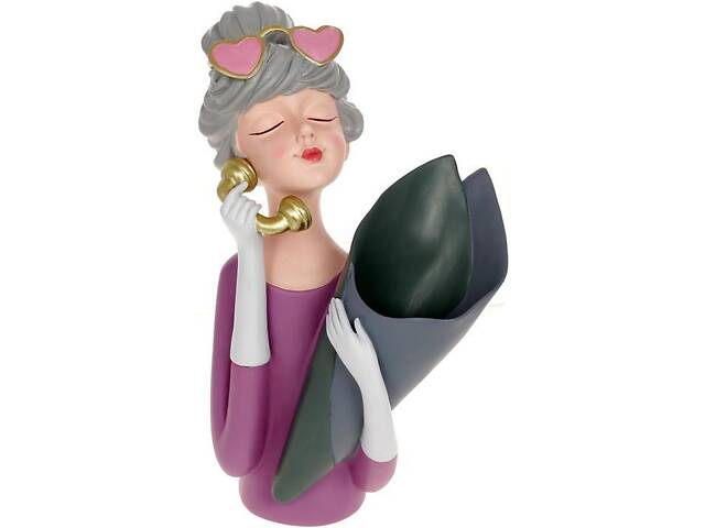 Ваза 13х25х38см Grey Модниця Bona DP118478 - Фото 1