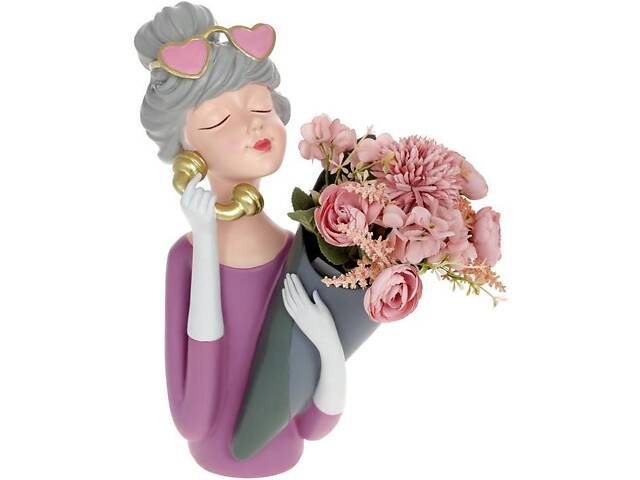 Ваза 13х25х38см Grey Модниця Bona DP118478 - Фото 2