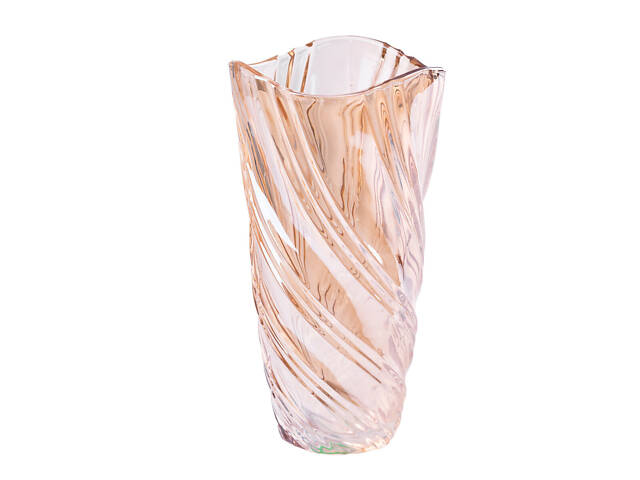 Ваза для квітів скляна декоративна золота 23.5 см для троянд • для орхідей • для тюльпанів • для сухоцвітів Ваза для квітів - Фото 5