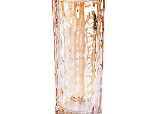 Ваза для квітів великих букетів 28.5 (см) декоративна ваза Ø 10.5 (см) для інтер'єру скляна висока Червоний Ваза для квітів